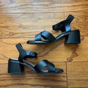 Topshop Black Heeled Sandals